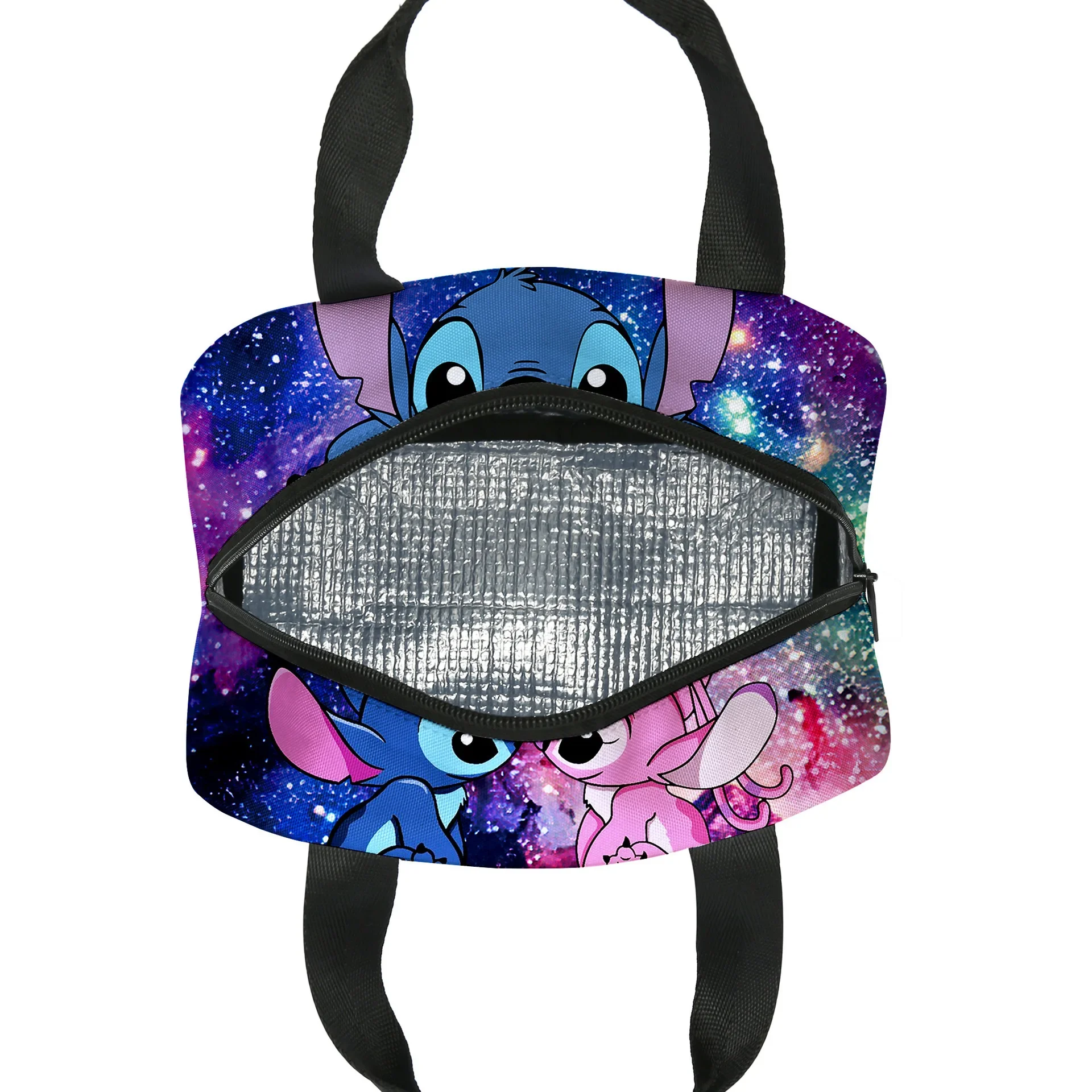 Mickey Mouse Lunch Bag Disney Cartoon Stitch Large Capacity Waterproof Thermal Insulation Bag Children Food Storage Box Kid Gift