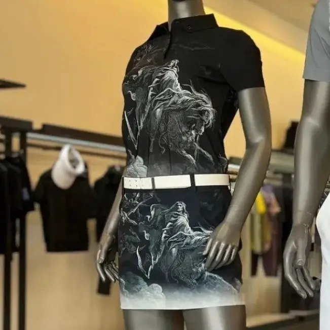 New Golf Women's Short-Sleeve Fashion Set: Versatile Casual and Sporty Skirt Set