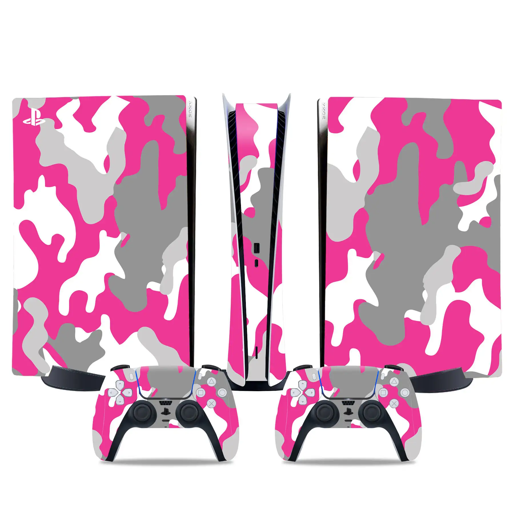 for PS5 Digital Decal Skin Vinyl Sticker For PS5 Digital Controller Console Cover