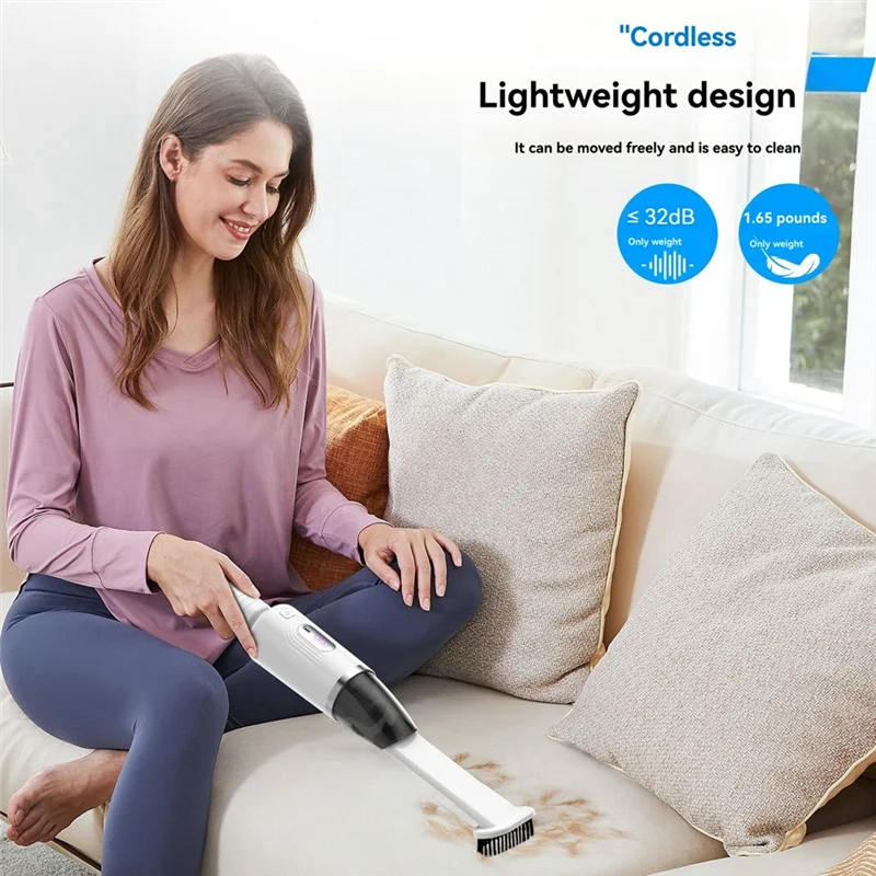 B59B-Car Vacuum Cleaner, Large Suction Household Wireless Handheld High-Power Blowing And Suction Desktop Dust Collector