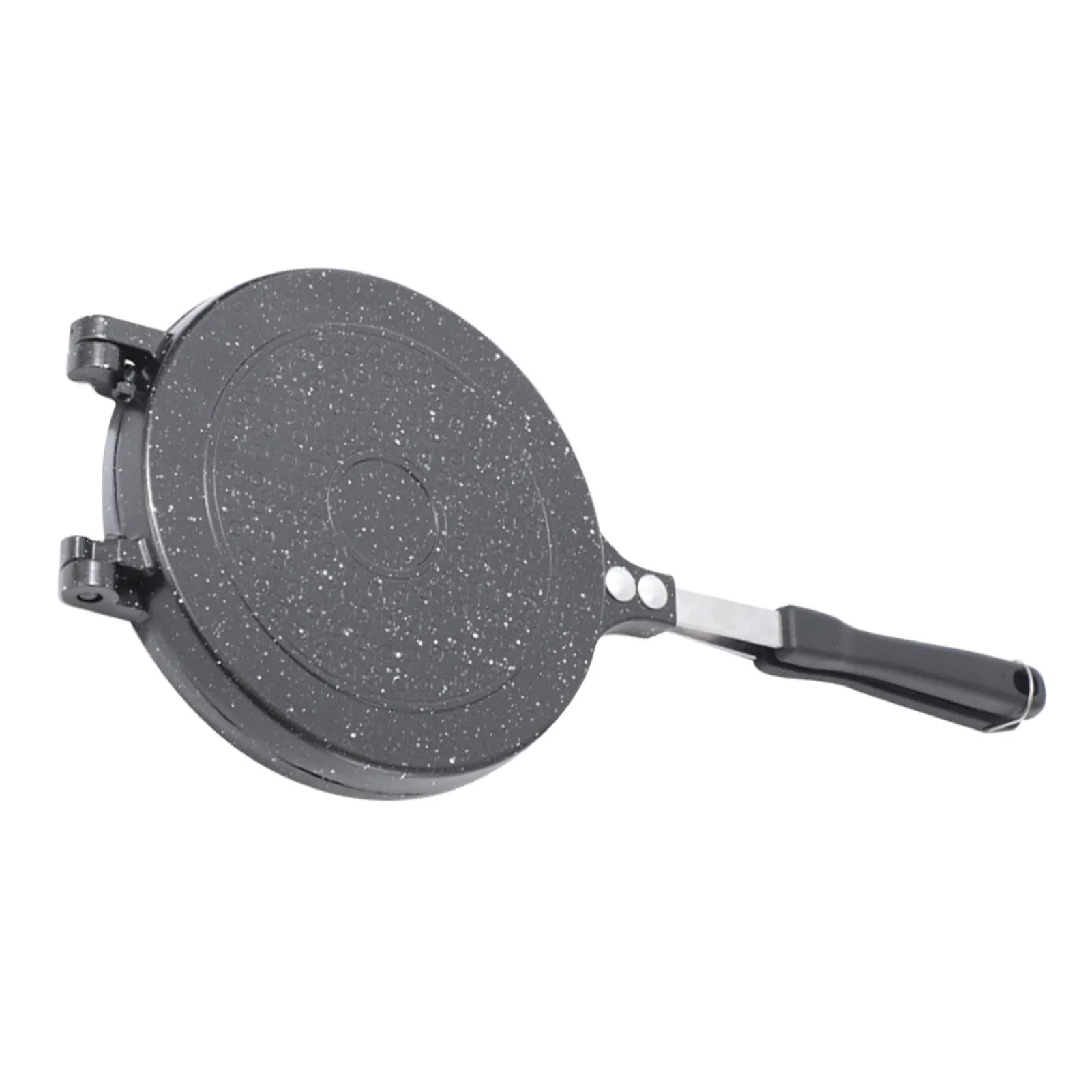 

Double Sided Frying Pan Efficient Double Sided Sandwich Baking Pan Heat Resistant Nonstick Cool Handle Aluminum Alloy for Home