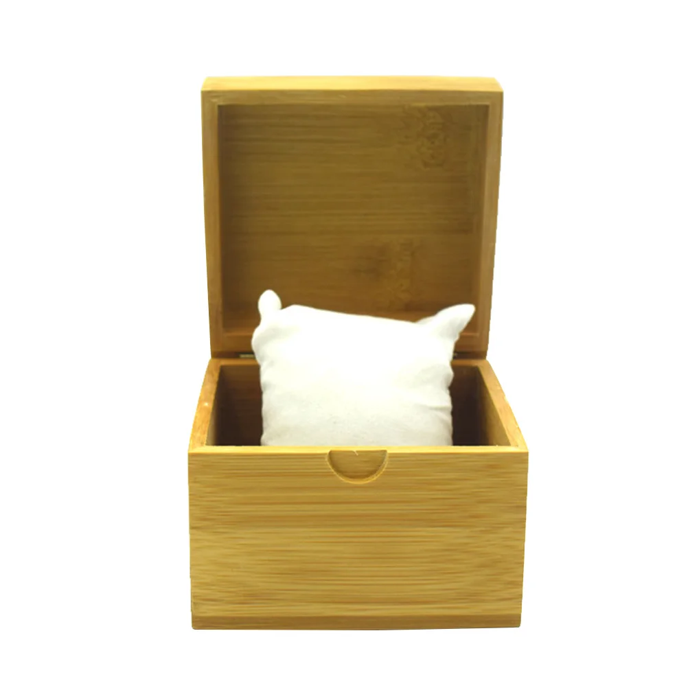 

Bamboo Watch Box Pocket Watch Case Jewelry Holder Bracelet Organizer Gift Box (Box with White Pillow)