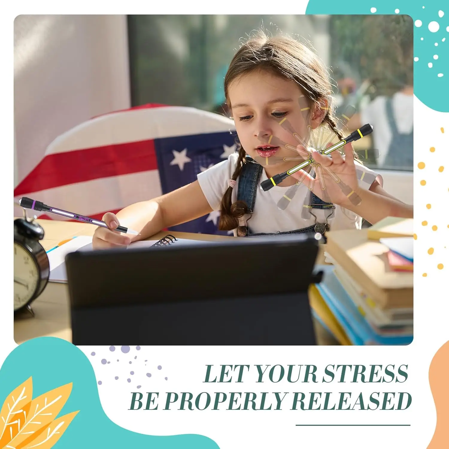 4/1 قطعة قلم الغزل المتداول إصبع الدورية القلم الألعاب خدعة القلم الإجهاد إطلاق الدماغ التدريب لعب للأطفال البالغين الطلاب #5