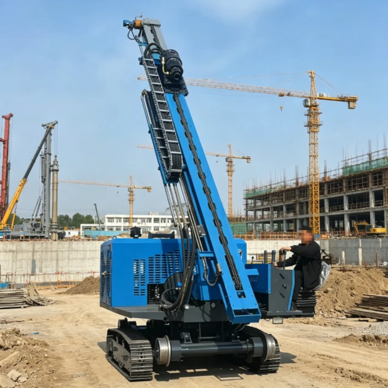 Customized Pile Driver Photovoltaic Solar Spiral Pile Rig/screw Photovolataic Pile Driver/Mini Mobile Drilling Rig