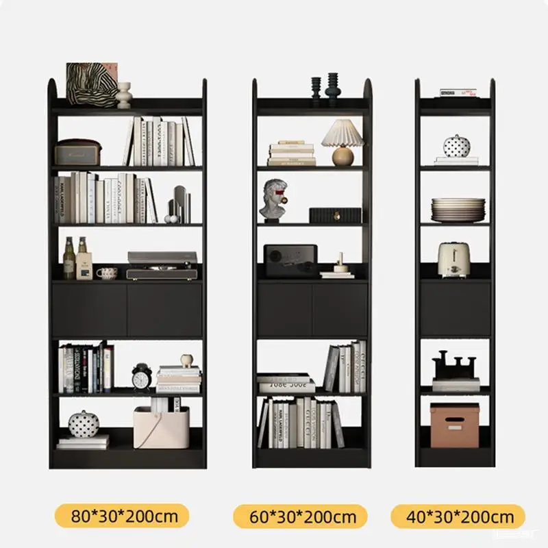 

American-style antique-covered bookcase solid wood whole wall bookshelf free combination locker living room wall display cabinet