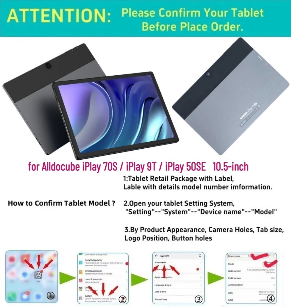 Business Cover for Alldocube IPlay 70S / IPlay 9T / IPlay 50SE Case 10.5