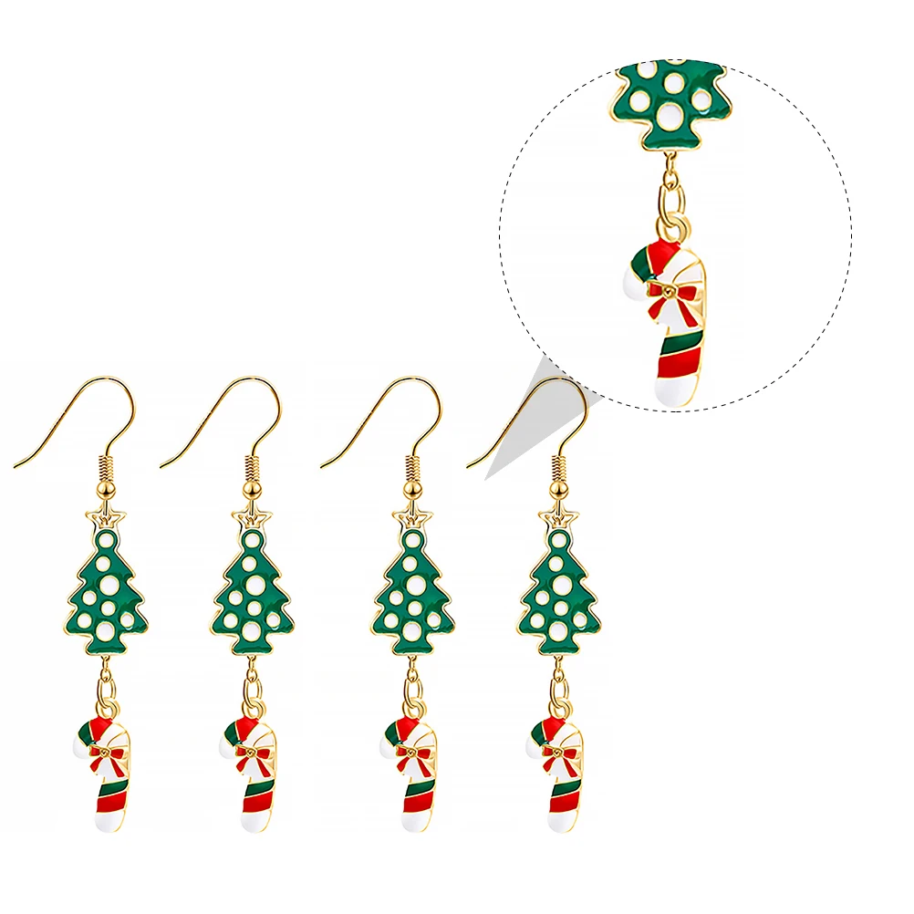 

Earrings Christmas Themed Ear Pendent For Women Xmas Decor Jewelry Tree Earring Fashion Ear Accessory