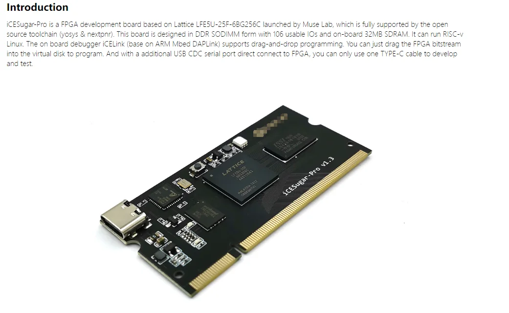 Icesugar-pro fpga Entwicklungs platine Gitter ecp5 Open Source RISC-V – Detail 1