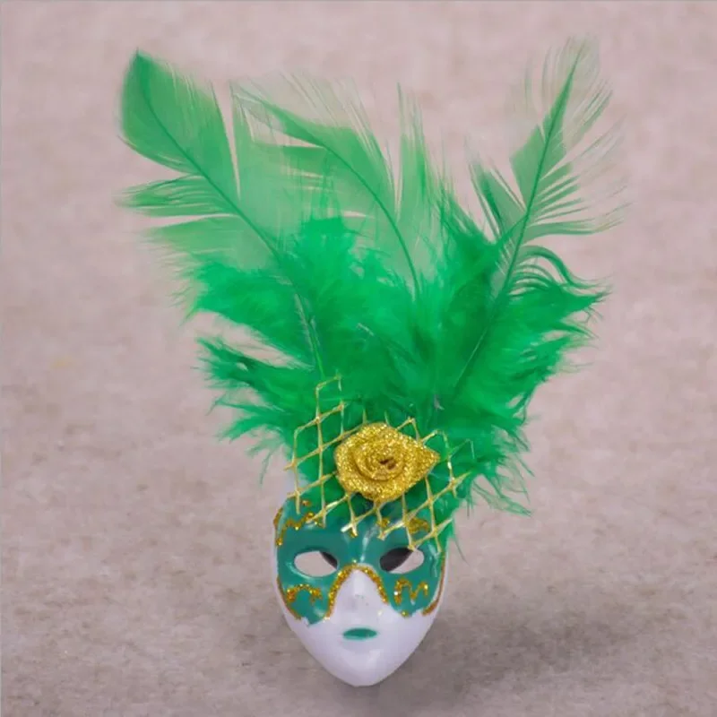 قناع ريش أميرة البندقية الصغيرة، هدايا تذكارية مغناطيسية للثلاجة، ملصق حائط لحفلات أعياد الميلاد وحفلات الزفاف