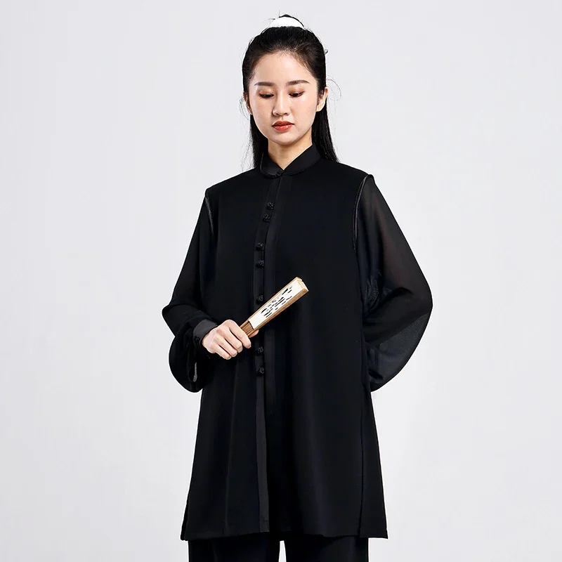 

Tai Chi Clothes Women Wushu Clothes Kung Fu Competition Clothes Martial Art Uniform Wrinkle Free 2022 Black