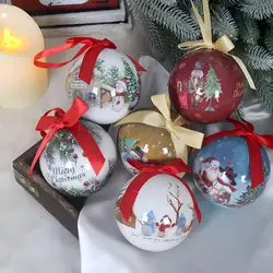 1pcs 8cm Christmas Ornaments Christmas Tree Decorations Shatterproof Decorative Xmas Ball Ornaments for Xmas Tree, Home Decor