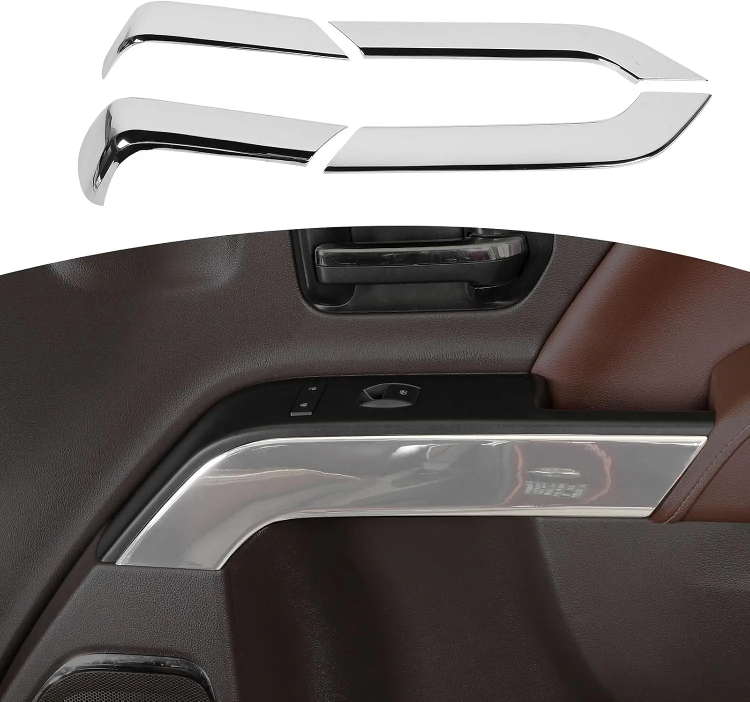 

Комплект из 4 накладок на внутренние дверные ручки для Chevrolet Silverado GMC Sierra 2014-2018 Crew Cab, аксессуары для интерьера из АБС-пластика