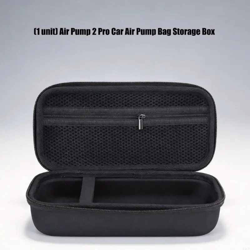 Vehicle Travel Carrying Case for Portable Inflator, Hard Shell with Interior Pocket, Side Handle and Main Compartment for Daily