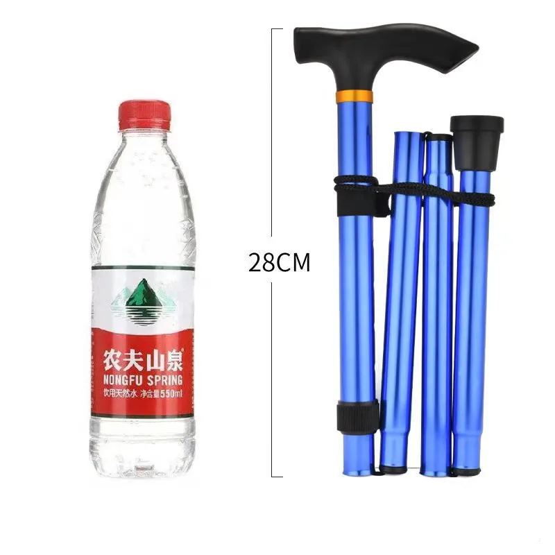 

New Mini Telescopic Walking Sticks Collapsible Cane Trusty Running Canes Folding Hiking Trekking Poles For The Elder Alpenstocks