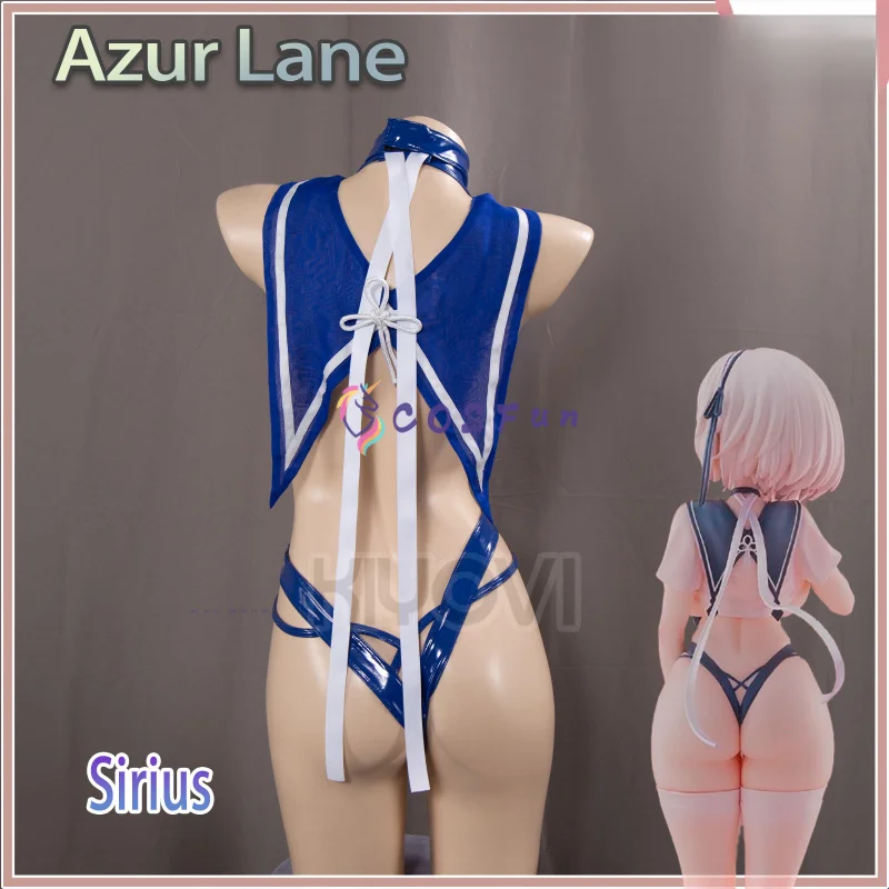 Game Azur Lane Sirius Cosplay Costume Sexy Sailor Uniform Playful Swimsuit Halloween Carnival Party COSFun view 4
