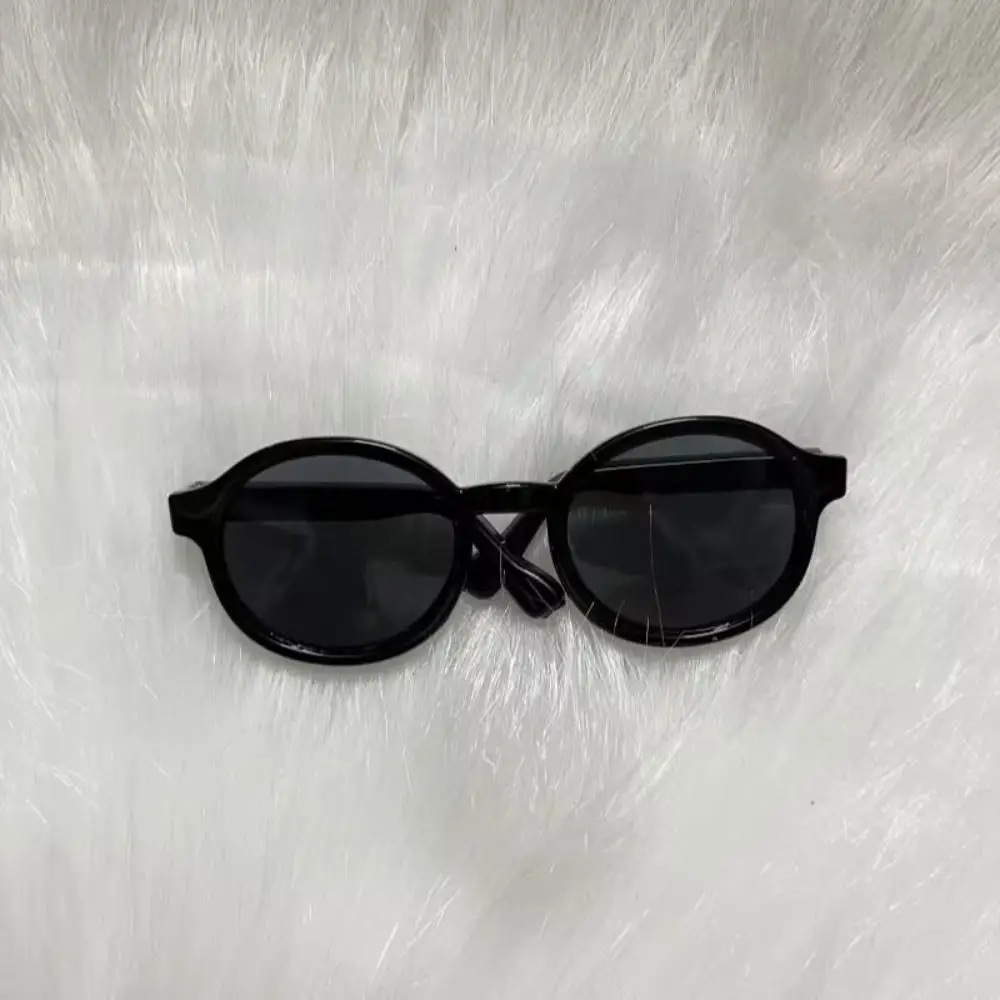 Accessoire de poupée lunettes en plastique Transparent couleur bonbon en plastique poupée lunettes rondes Miniature poupée ronde Mini lunettes