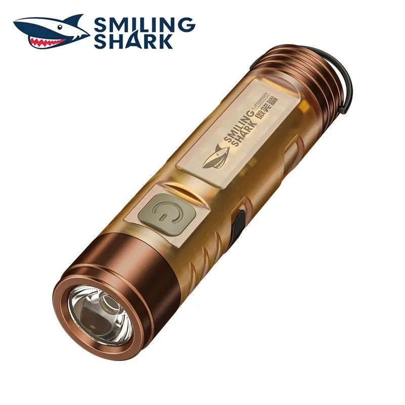SMILING SHARK Magnetic Rechargeable Flashlight Portable Mini Strong Work Light Long Runtime with Hook Design TIP-150