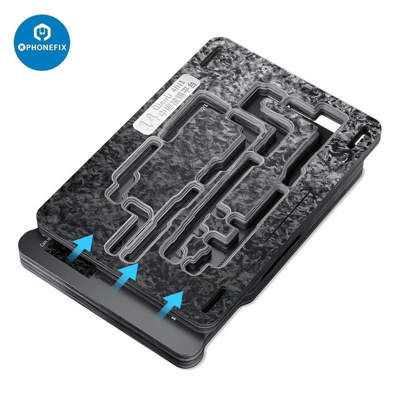 Qianli Middle Frame Layer Reballing Platform for IPhone 14 15 16 Series Mold Motherboard Fixture BGA Stencil Tin Planting Tool