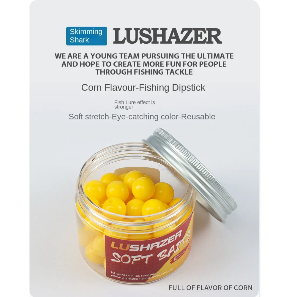 أدوات صيد السمك لعام 2024 مع صندوق طعم هلامي صيد سمك الشبوط الاصطناعي نكهة فاكهي الخرز طعام السمك الفول المغلي