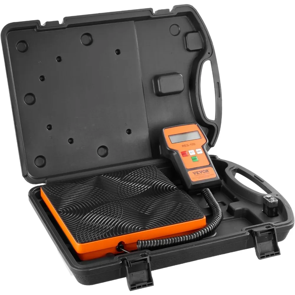 

High Precision Electronic HVAC Charging Scale with Wired Remote Control, 110 LB Capacity for Refrigerant Recovery