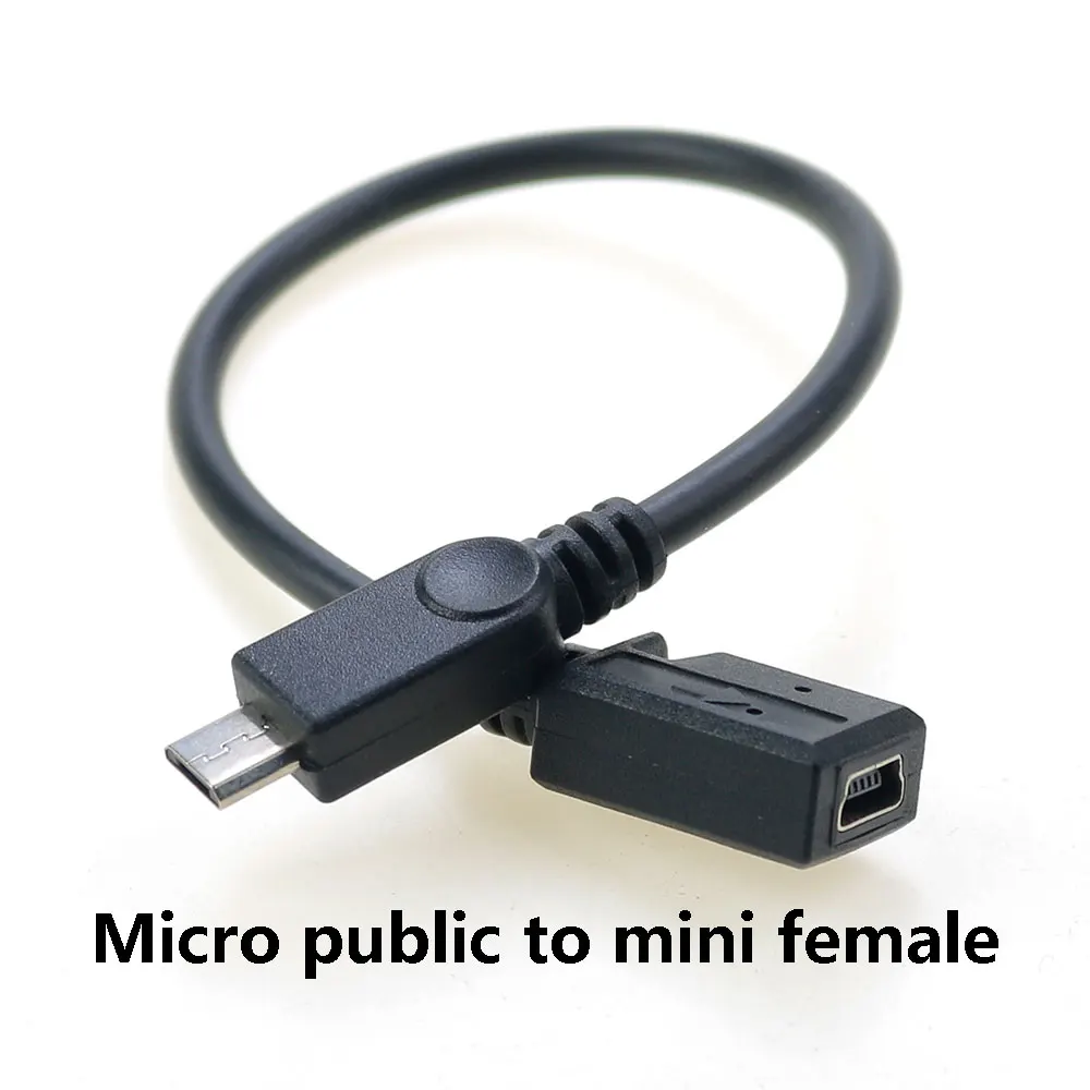 

Micro male to Mini USB Female Adapter Mini T-bend For Android Power Dash Cam Adapter