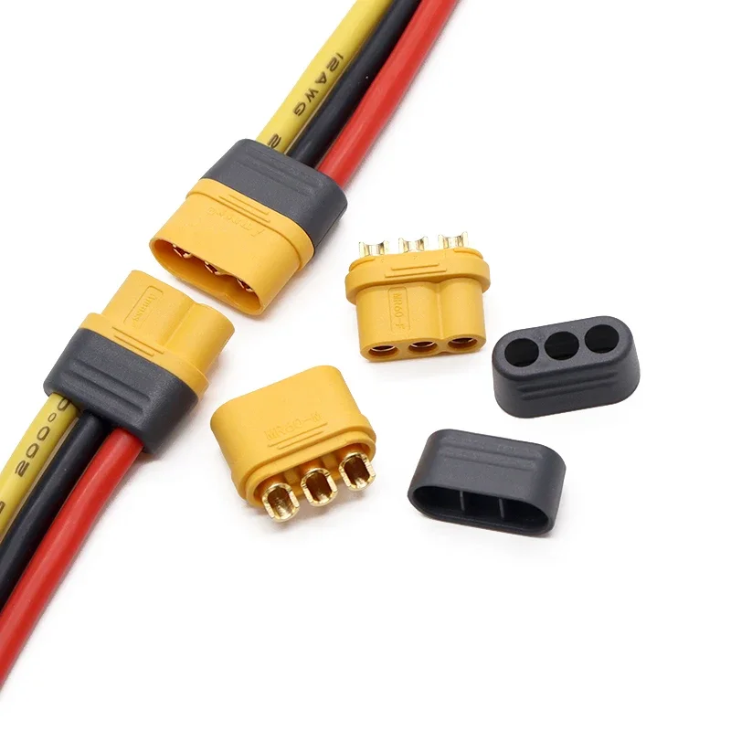 10pcs  MR60 female connector motor adjustable three-core plug Model airplane model pow battery male  charging Power Cables