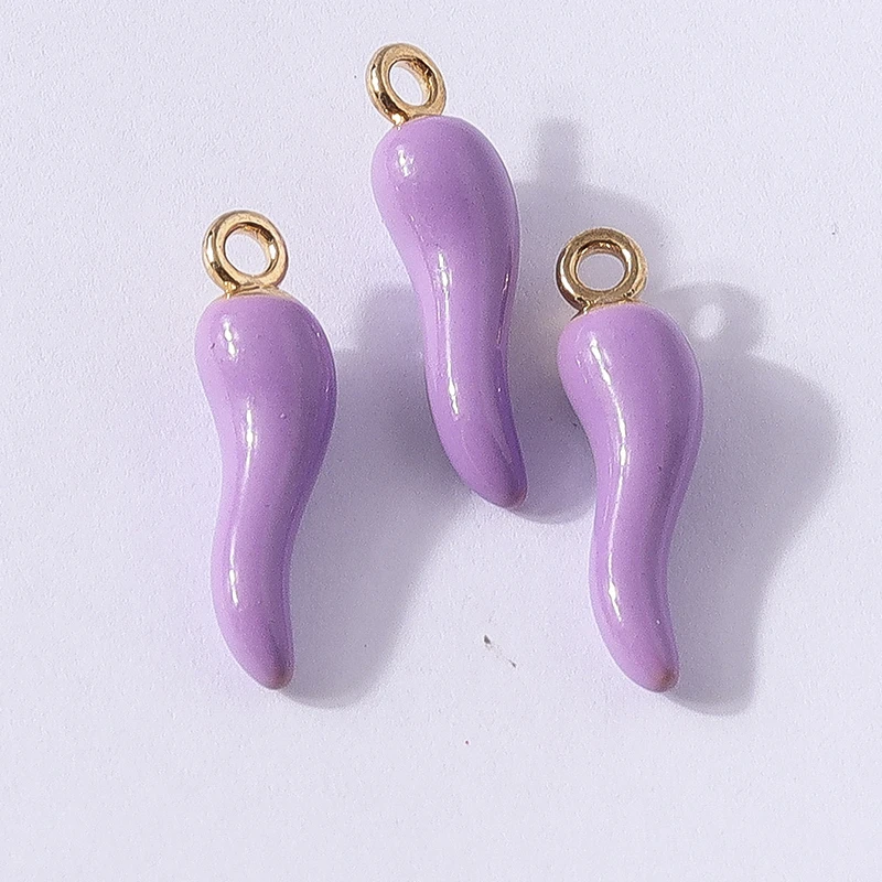10 Stück 5x19mm süße Bonbonfarben Harz Lebensmittel Pfeffer Chili Charms Anhänger für Schmuckherstellung Tropfen Ohrringe Halsketten DIY Handwerk Geschenk – Detail 9