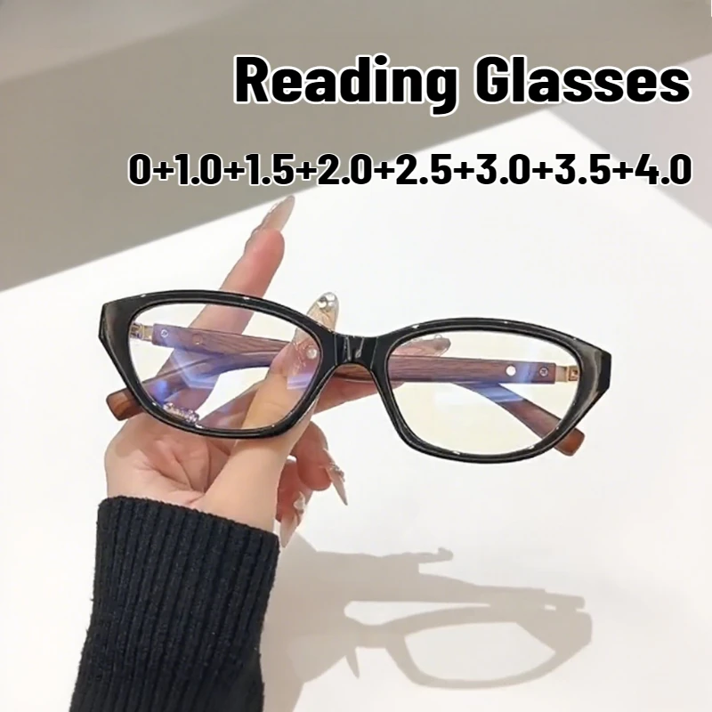 

Fashionable New Men Women Anti Blue Light Reading Glasses Luxury Designer Presbyopia Glasses Ultra Light Quality Glasses +4.0