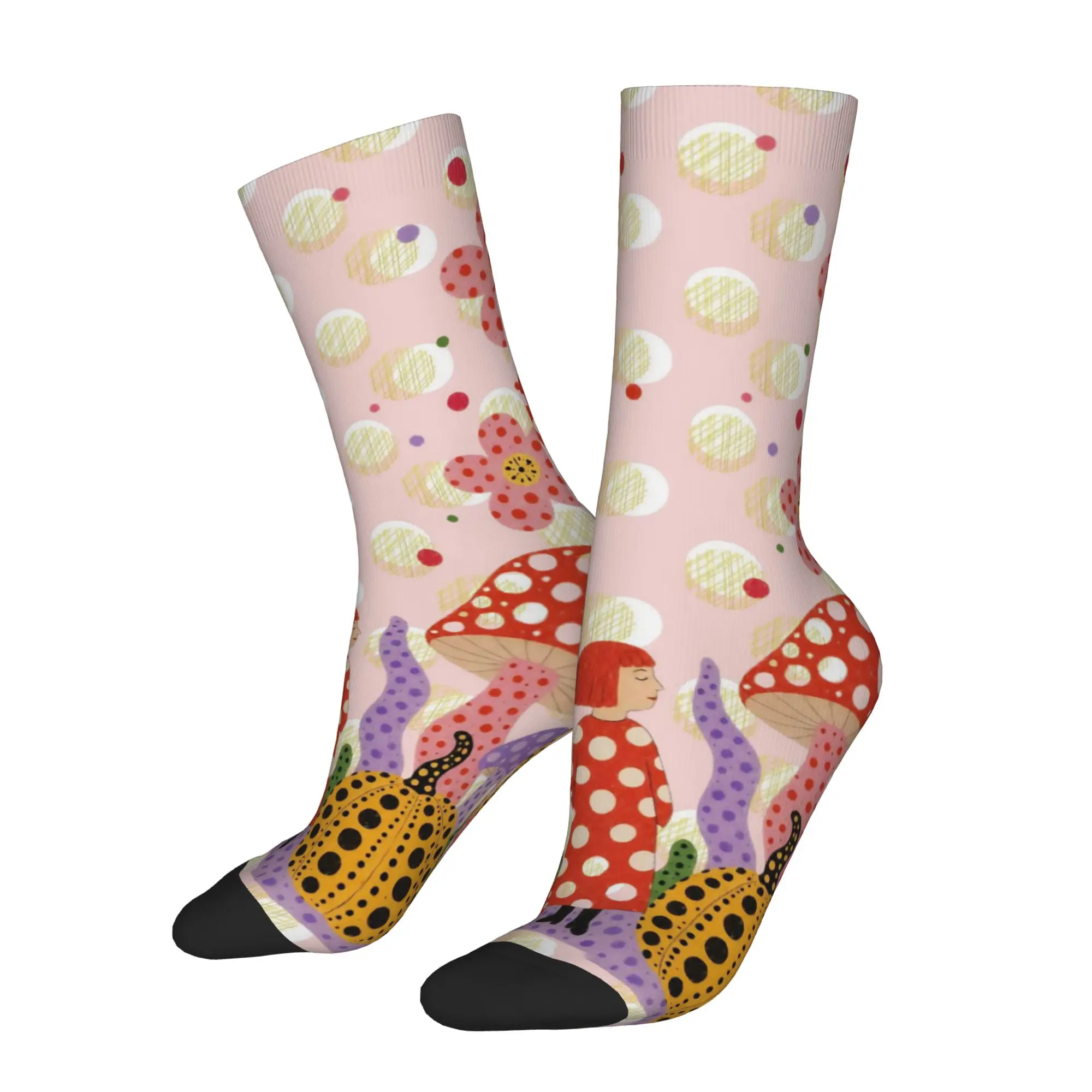 Winter Warm Crazy Design Unisex Cute Yayoi Kusama Pumpkin Socks  Breathable Sports Socks