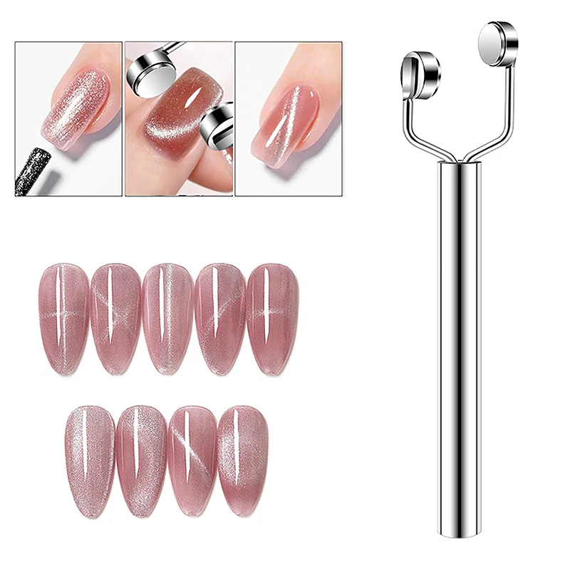 Unique Y-shape Strong Stick For Nails Cat Eye Magnetic Gel Nail Polish Nail Art Tools Effect Nail Magnet Stick 3In1 Nail Design