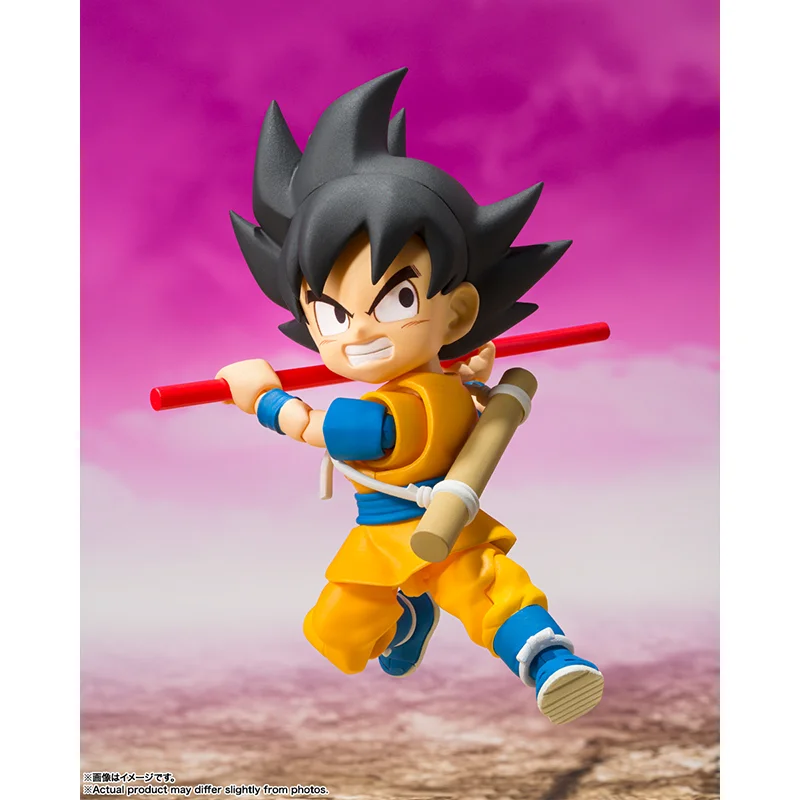 100% oryginalny BANDAI S.H.Figuarts Son Goku MINI DAIMA SHF Dragon Ball Z w magazynie Anime kolekcja figurek zabawki modele