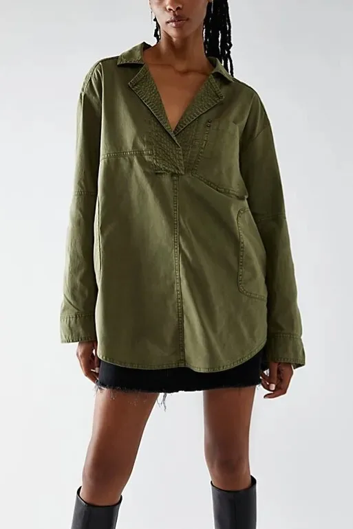 

2026 New Style Collar Fashionable Casual Slimming Denim Long Sleeved Shirt Tops Denim Jacket for Women Female Clothing