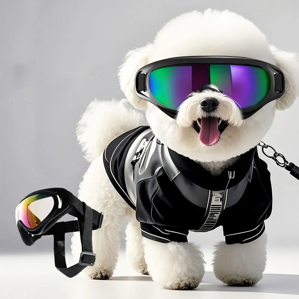 

Summer Style Dog Goggles UV Protection Comfortable Fit Protective Eyewear Breathable Adjustable Strap Windproof Dog Glasses