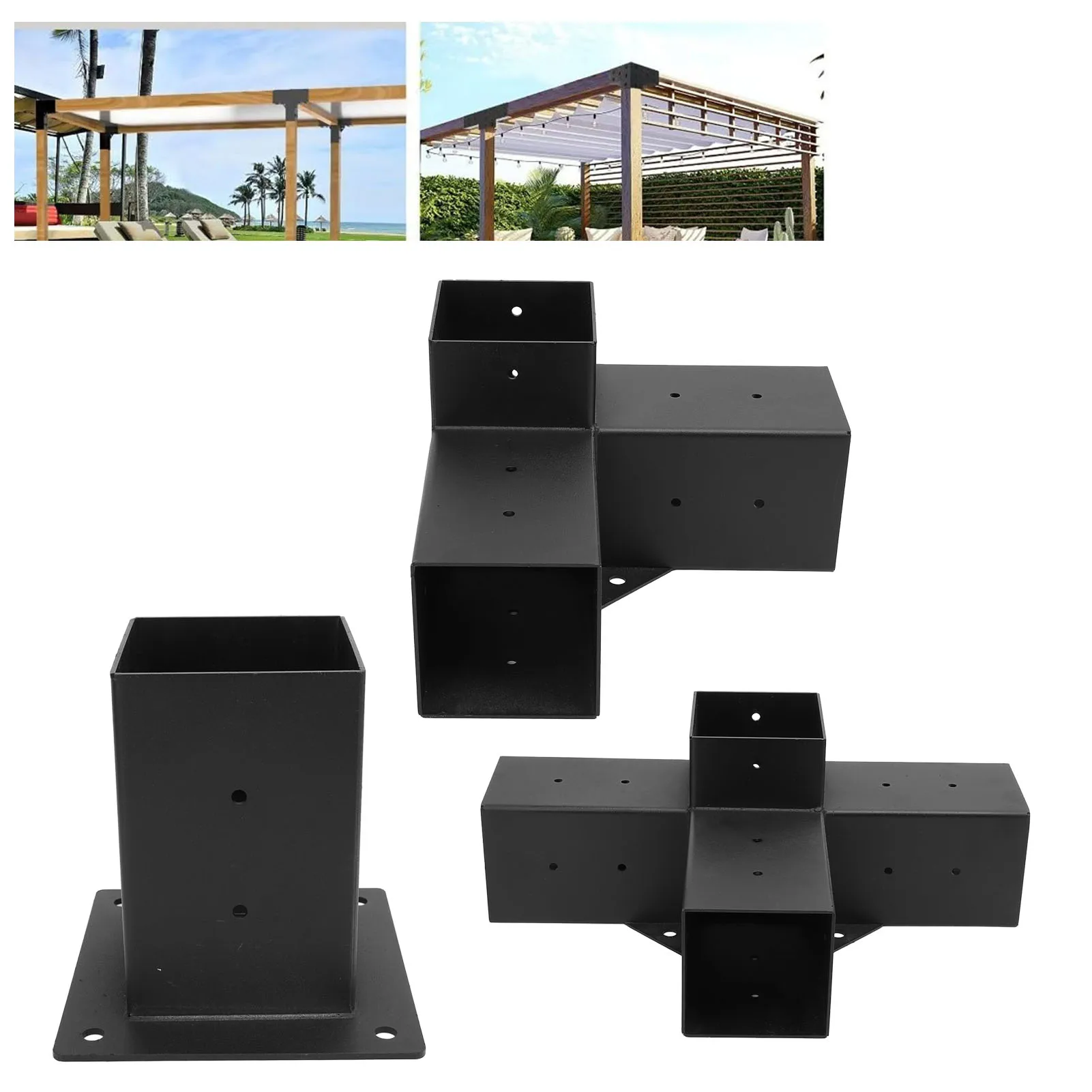 

Gazebo Bracket Galvanized Powder Coated Fully Welded Gazebo Post Bracket for Pergola Wood Post Gazebo Bracket Pergola Bracket