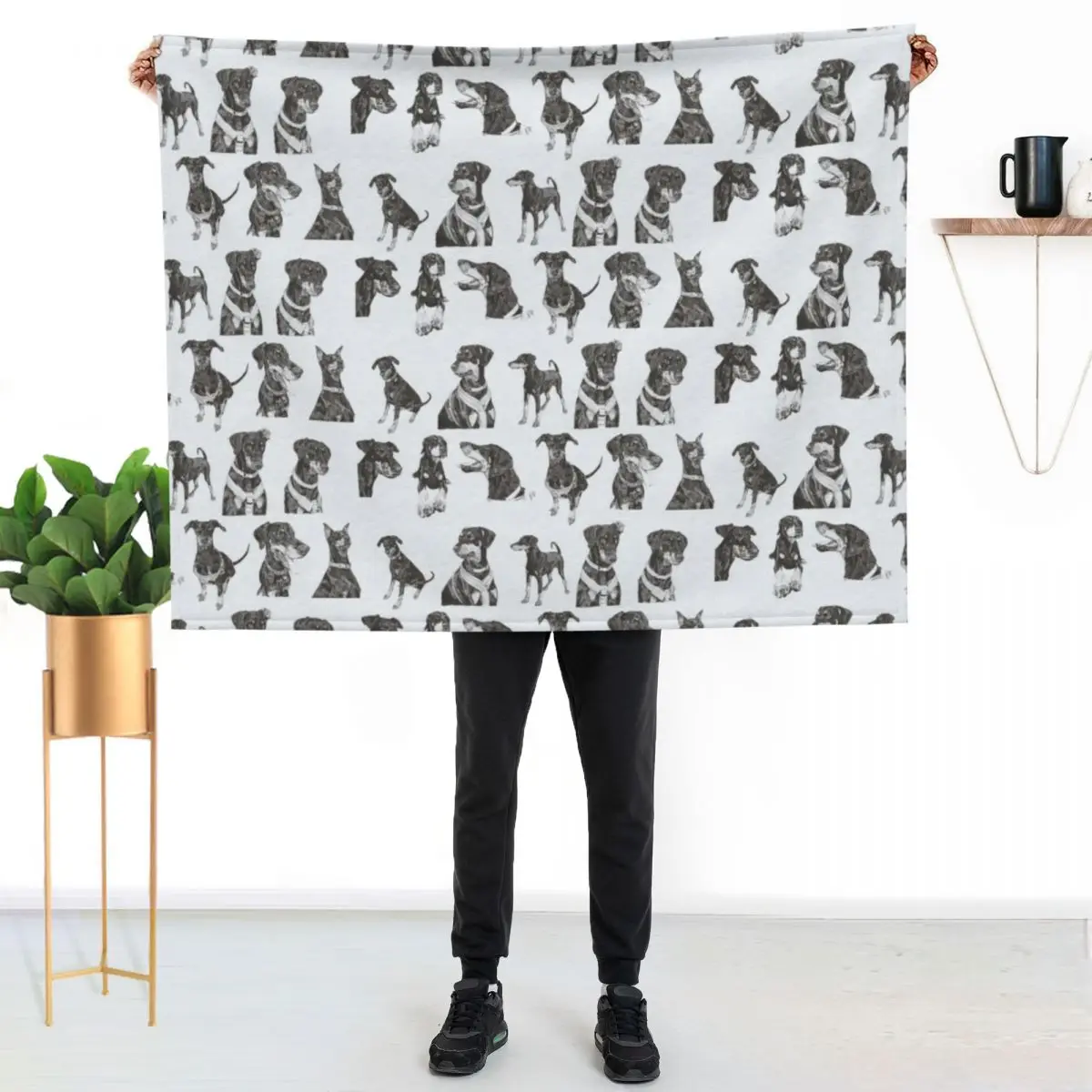

Doberman Collection Throw Blanket Cozy Throw Blanket Birthday Gift for Him Her