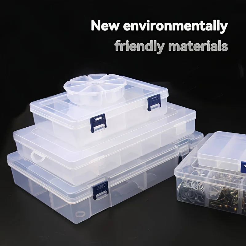 

Регулируемый прозрачный пластиковый контейнер для хранения мелких деталей, ювелирных изделий и инструментов