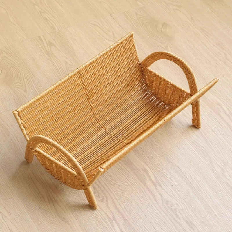 Plastic Woven Magazine Handcrafted Living Room Magazine Storage Double Drawer Racks Office Furniture Das Magazin ZY40ZZJ
