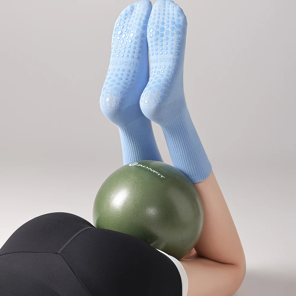 Trend Lettered Yoga Socks Women Colorful Pilates Sports Socks Anti Slip Breathable Ballet Dance Indoor Workout Fitness Socks