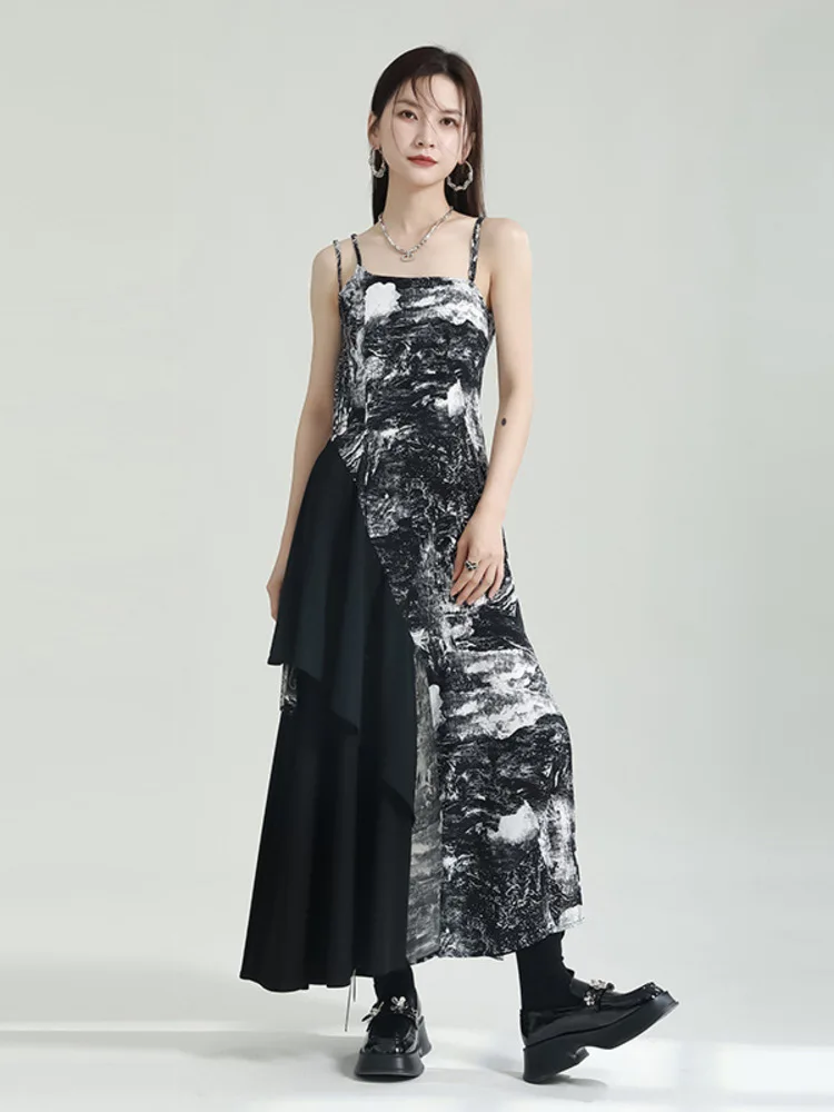 Tie Dye Patchwork Modern Dance Latin Dress Women Hanbok Classic Costume Jazz Loose Line Classical New Products Irregular Dresses