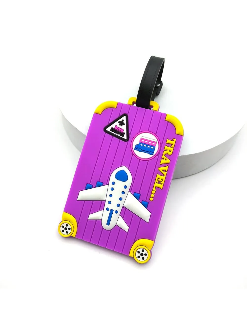 1PCS Creative Aircraft Multi Color Luggage Tag Airport Tag Travel Essential Loss Prevention Hanging Tag for Men and Women