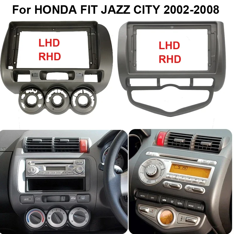 

9-дюймовый автомобильный радиоприемник, кабель рамки для HONDA FIT JAZZ 2002-2008, аудио стерео Android, комплект приборной панели, лицевая панель, рамка Fascias