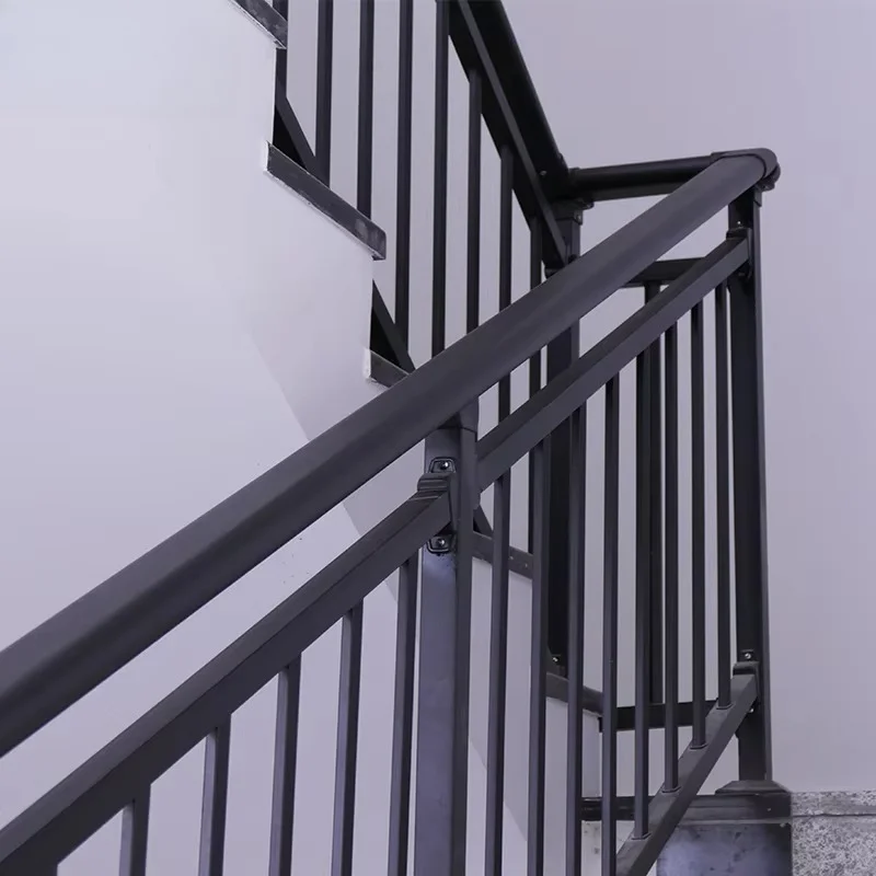 Stair handrail, aluminum stair railing, steel custom pipe railing, blue layer requirements
