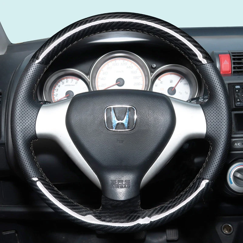 

Чехол на руль для Honda Fit Jazz 2004-2007, CITY 2007, индивидуальный, ручная прошивка, из микрофибры, для интерьера автомобиля