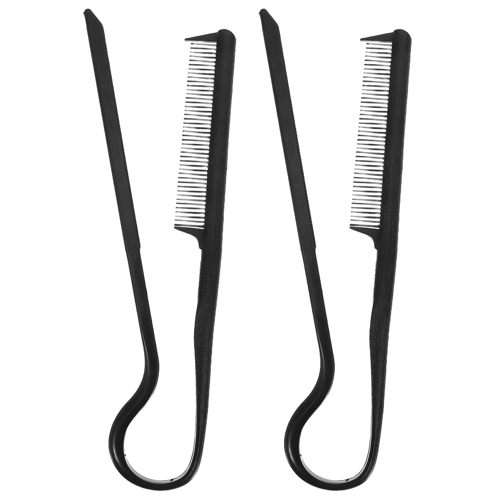 

2pcs V-shaped Hair Combs Black Straightening Detangle Brush with Styling Tools Hairdressing Accessories Salon Grade