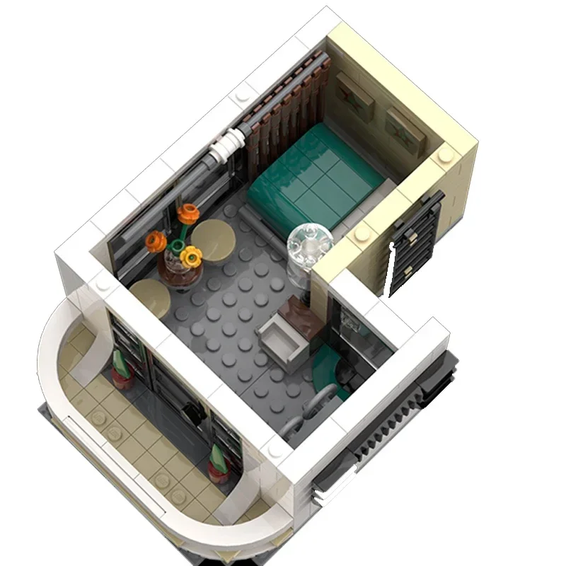 Moc Mattoni da costruzione City Street View Modello Auto Dealership Tecnologia Blocchi modulari Regali Giocattoli per bambini Set fai da te Assemblaggio