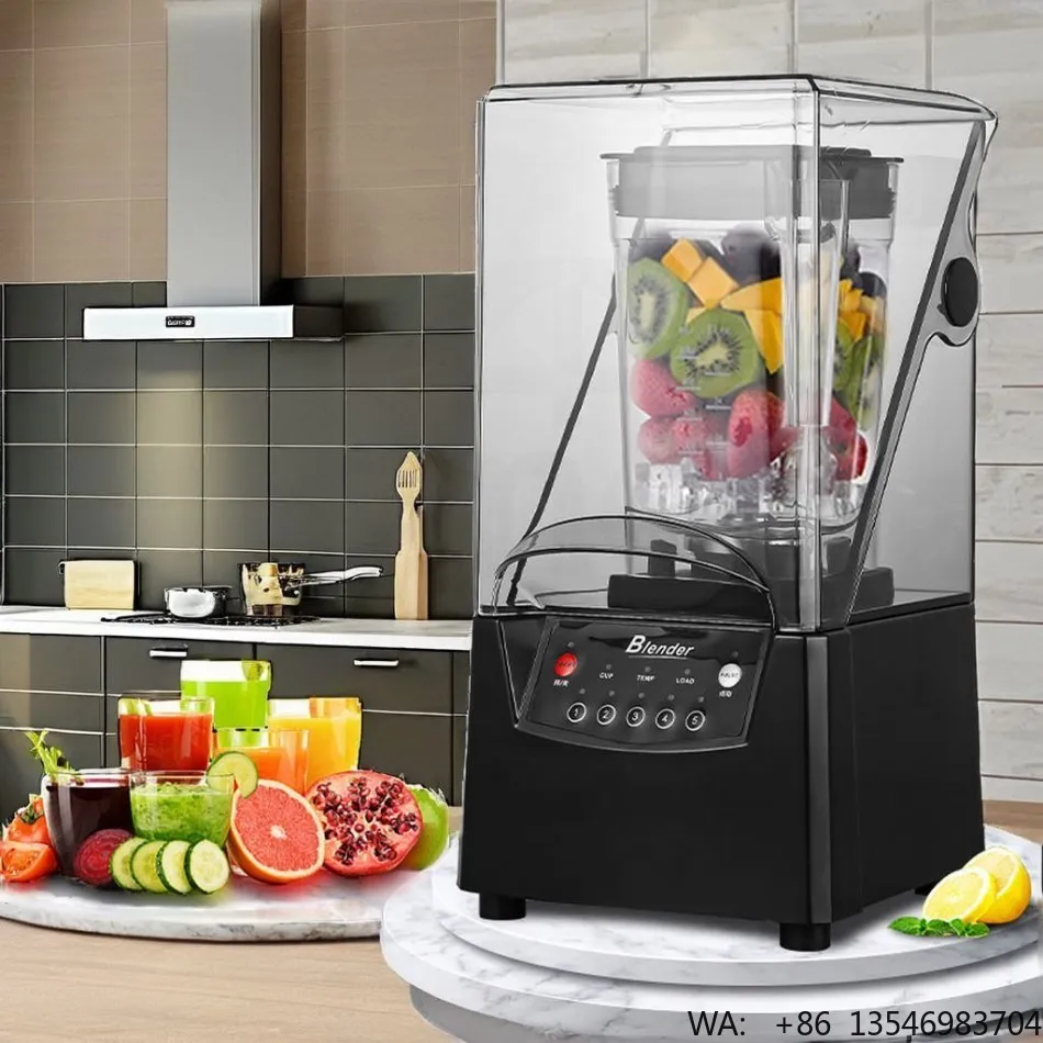 Commercial Soundproof Covered Food Processor Multifunctional Wall Breaker Ice Crusher for Catering Business