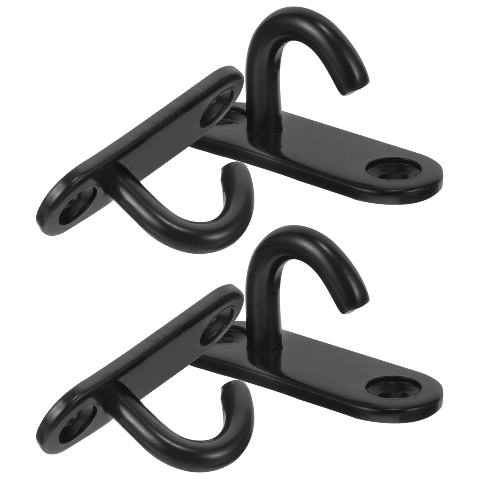 

4 Pcs Sandbag Hook Pad Eye Plate Black Hooks Ceiling Heavy Duty Eyes Wall Mount Fixed