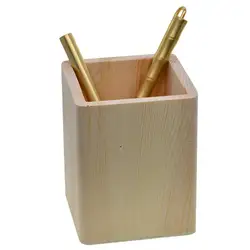 Wooden Desk Organizer Pencil Cup Pen Holder Box DIY Coloring Case Clay Tool