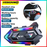 Kebidumei Y20 Bluetooth casco de motocicleta auriculares inalámbricos Motobike manos libres estéreo altavoz reducción de ruido