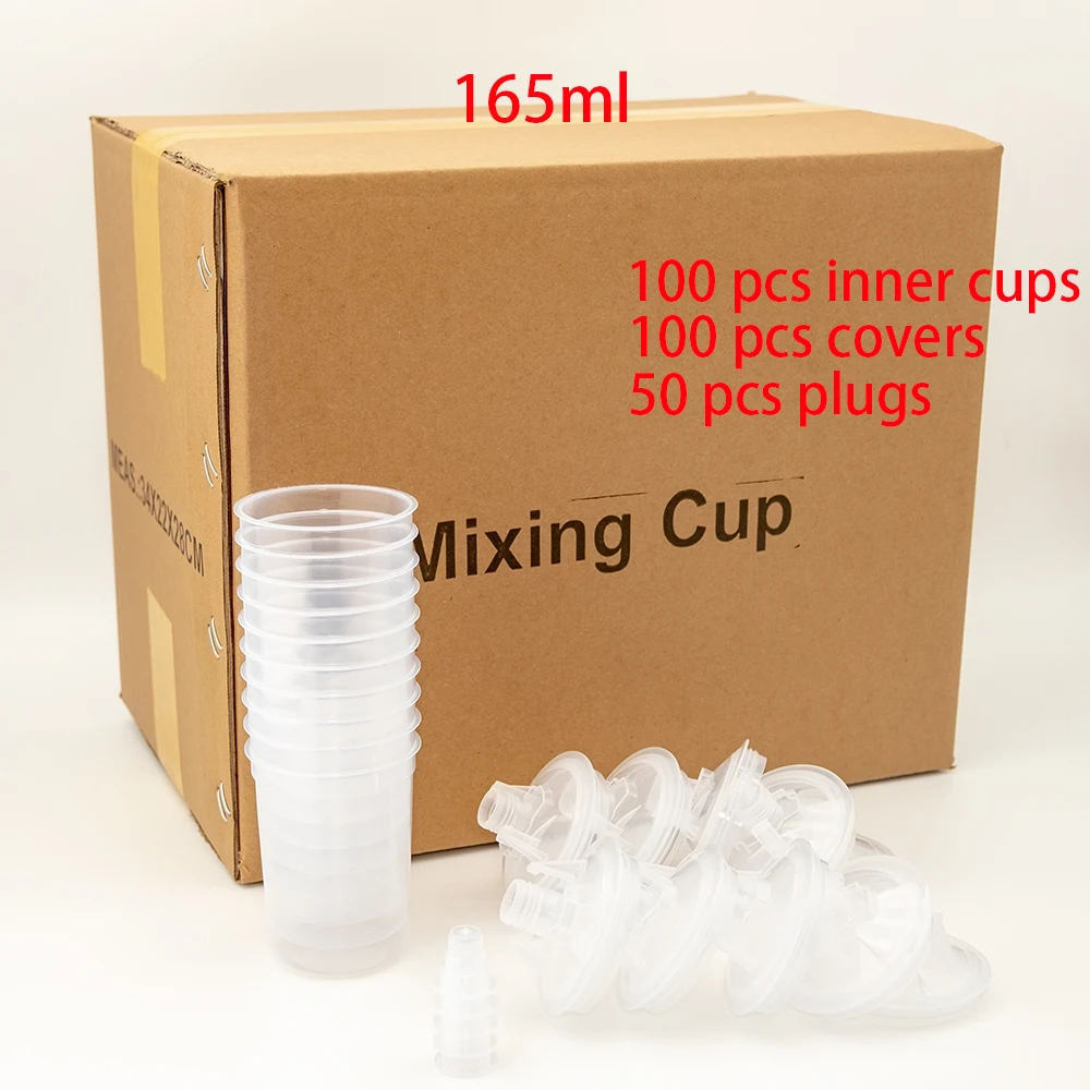 Imagem -04 - Spray Gun Paint Tank Spray Gun Misturando Copo Copo Medidor Descartável tipo h o Quick Cup Venda a Granel 165 ml 400 ml 600ml 10 Pcs 20 Pcs 30 Peças 50 Peças